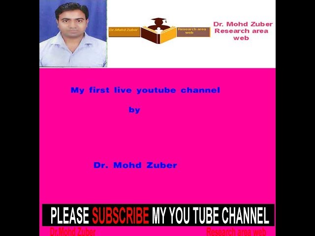 DBMS Introduction live stream in youtube channel||Dr. Mohd Zuber