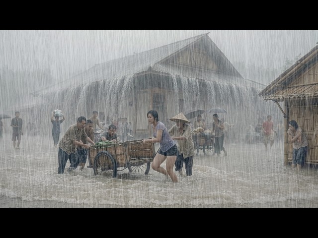 TERRIFYINGLY BEAUTIFUL RAINSTORM 🌧️ Heavy Rain, Powerful Winds & Thunder for Deep Sleep 😴