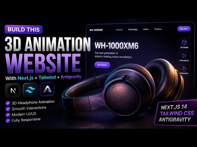 🔥 Modern Animated Home Page using Tailwind CSS & Next.js | Responsive Landing Page UI