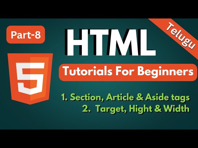 HTML Part-8 in Telugu | Html full course | @ComputerW0rld #html 