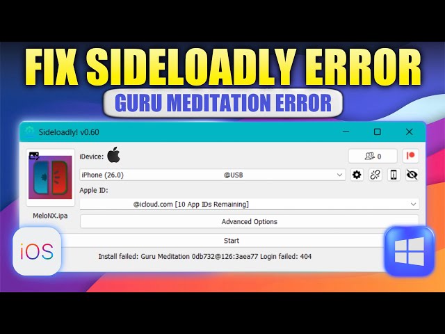 FIX Guru Meditation Error in Sideloadly (100% Working)