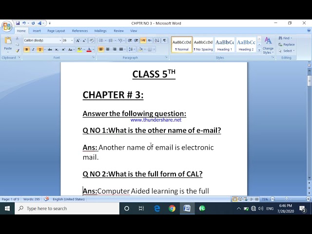 CLASS 5TH,COMPUTER,CHAPTER#3,SOLVED QUESTION ANSWER,TEACHER RABIA