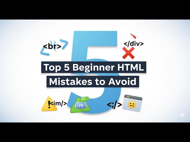 Top 5 HTML Mistakes Every Beginner Must Avoid 🚫