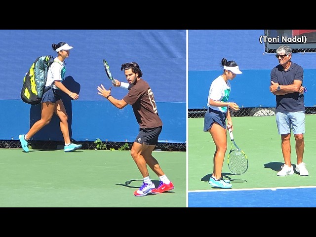 Alex Eala's Reaction Seeing Alcaraz Already Training + Toni Nadal Helps Her 👀🎾