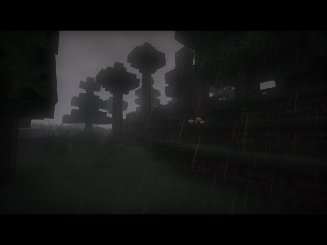 1 Hour of Relaxing MINECRAFT Music with Soft Rain