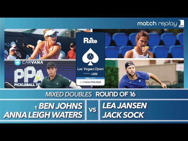Ben Johns y Anna Leigh Waters contra Jack Sock y Lea Jansen en el PPA Rate Las Vegas Open (Octavo...