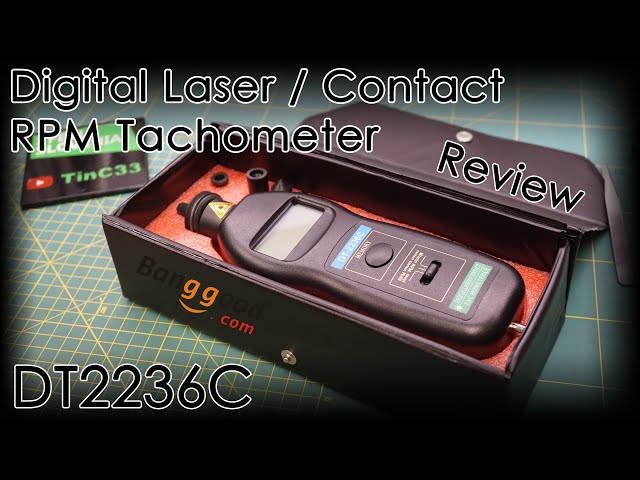 DT2236C Digital Laser / contact RPM Tachometer [unbox / review / first test]