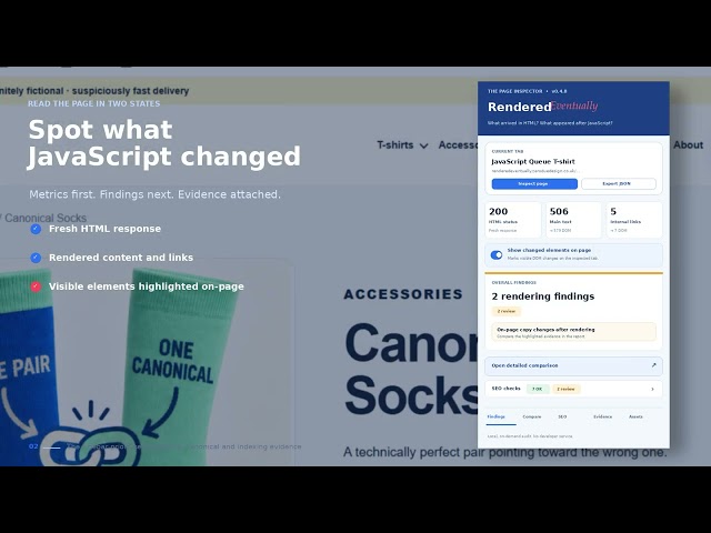 Rendered Eventually | Page Inspector - Chrome Extension for BrightonSEO talk