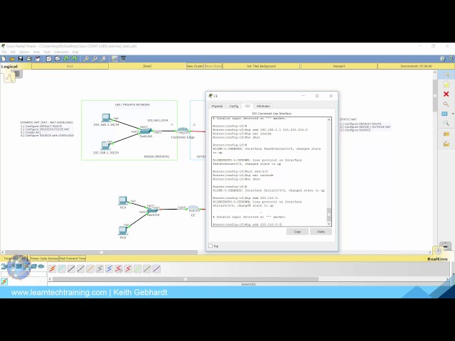 How to configure NAT and PAT in Packet Tracer