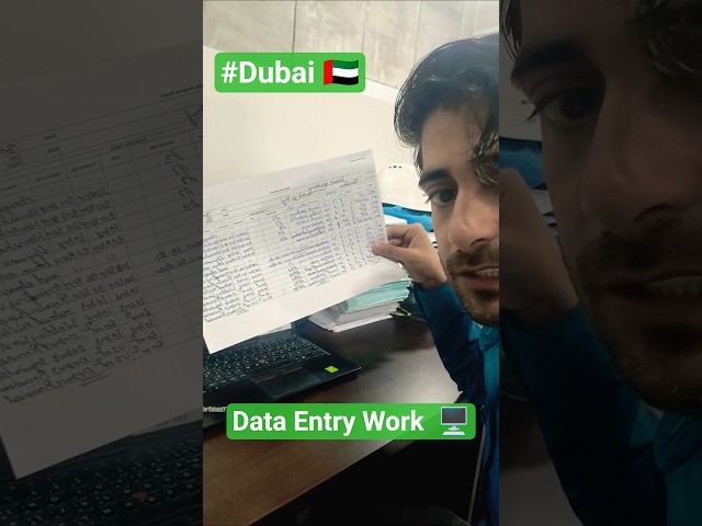 Data Entry Work in Dubai 🇦🇪 #dataentry #dataentryjob #dataentryjobs #dataentrywork #dataentryindubai
