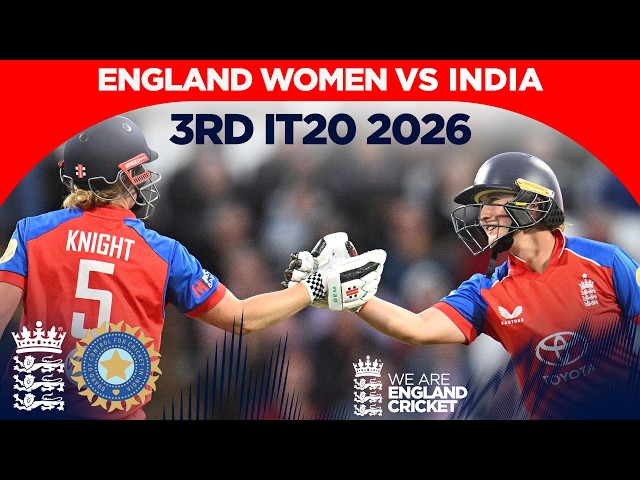 Capsey (82) & Knight (70) Lead Chase | Highlights - England v India | 3rd Women’s Vitality IT20 2026