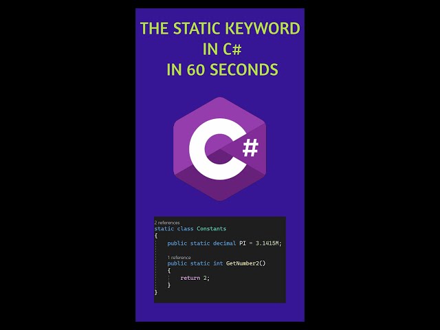 STATIC keyword in 60 seconds #shorts
