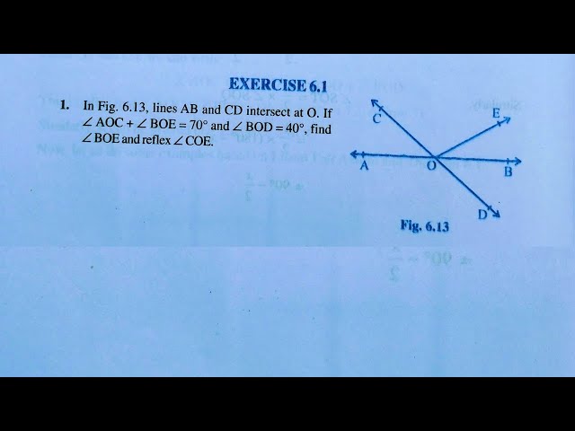 Class 9th maths l Exercise 6.1 l Chapter 6 l Lines and Angle l Ncert l Solution l Maths l Cbse Board