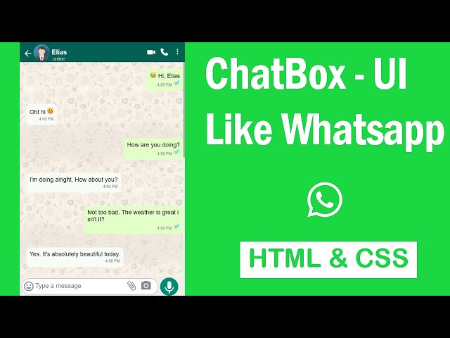 Design ChatBox Like Whatsapp - HTML & CSS