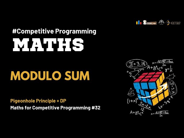 Codeforces 1900 | Modulo Sum | Pigeonhole Principle + DP