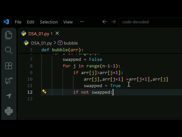 Bubble sort using python