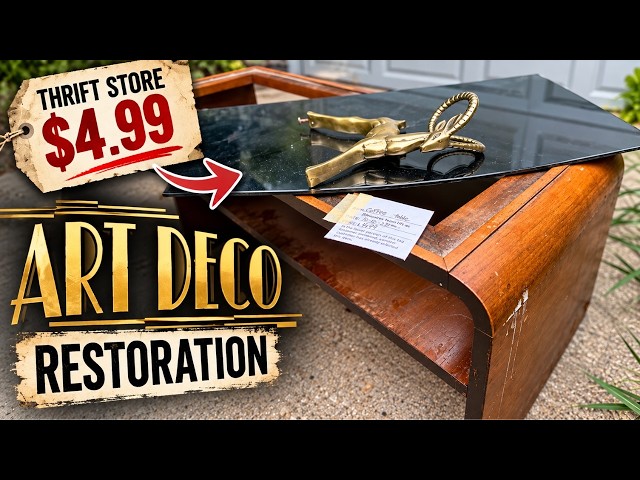 Ep.175 AMAZING Restoration of a $4.99 Art Deco Coffee Table