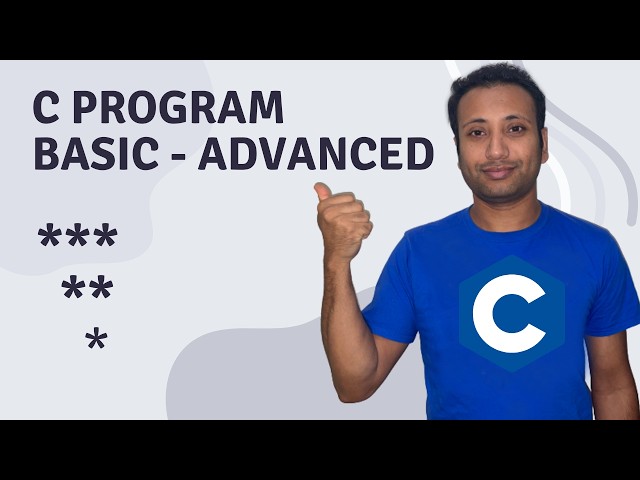 C Program English Tutorial 91 : Pattern | Reversed Right-Aligned Triangle