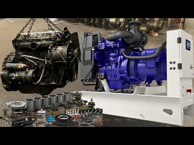 Rebuilding Perkins 4-Cylinder Power Generator Engine | Complete Engine Overhaul from Start to Finish