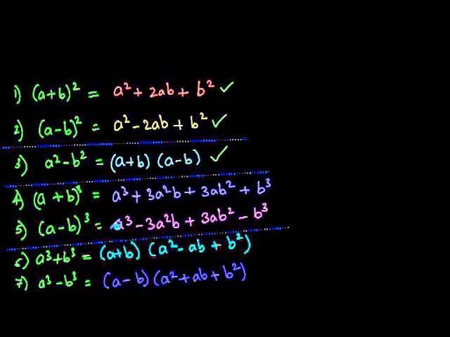 QT 06 Misc  Algebraic formulas