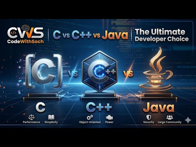 C vs C++ vs Java 🤯 Full Comparison (Easy Explanation)#CodeWithSoch