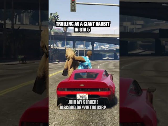 Trolling as a Giant Rabbit in GTA 5 #gta5rp