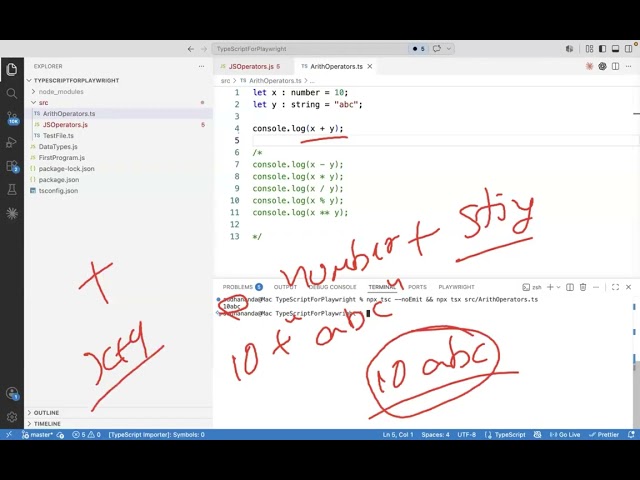 PlayWright With TypeScript - Intro to Operators & Detailed Arithmetic Operators