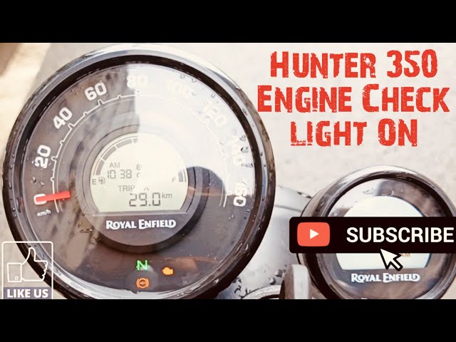 Royal Enfield Hunter 350 Engine Check light ON 