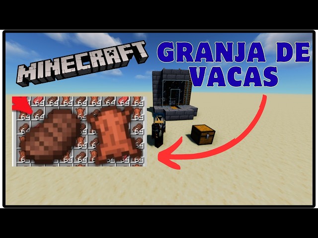 Cómo hacer una granja de VACAS para Minecraft 1.21.11-JAVA-Tutorial en Español ✅