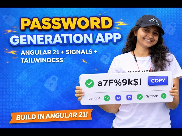 Password Generator App | Signal Based Mini Projects in Angular 21 & TailwindCSS