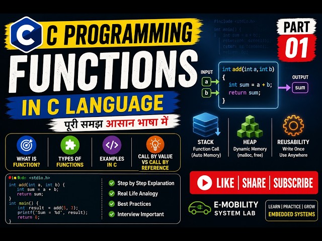 Introduction to Functions in C Programming | Complete Guide (Part 1)