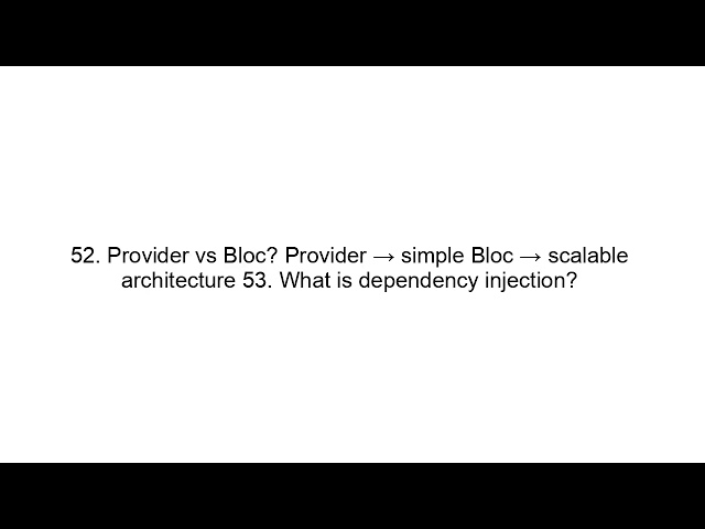Flutter Interview Questions and Answers (Beginner to Advanced)