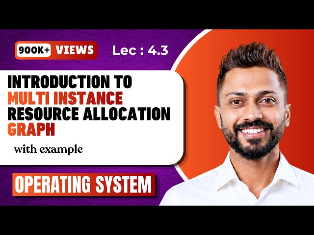 L-4.3: Multi-Instance Resource Allocation Graph with Example | Operating System