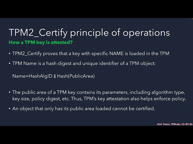 Advanced Trusted Platform Modules (TPMs) Usage TC1103 Lecture G