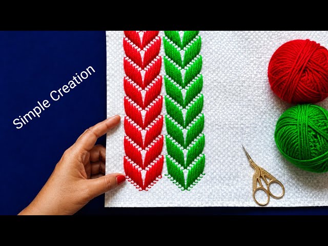 Very Beautiful and Easy Woolen Aasan Hand Fan Design!! New Design for Beginners
