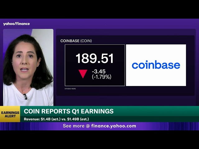 Coinbase Q1 revenue miss. Stock falls amid AI layoffs
