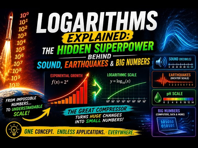 The Hidden Superpower Behind Sound, Earthquakes & Big Numbers ( Logarithms Explained )