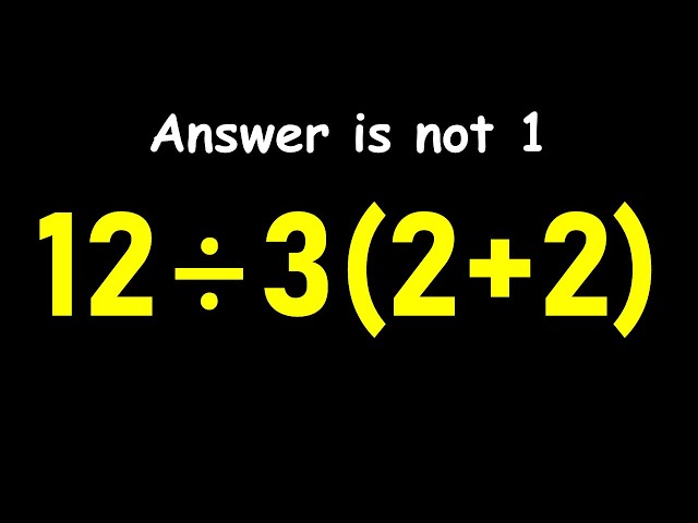 Can You Solve This Simple Math Problem?