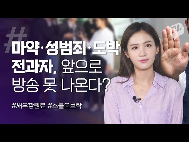 마약·성범죄·음주운전 전과 연예인 방송출연 금지? 국민 78.3% '찬성' / 14F