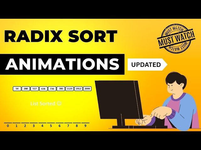 Radix Sort Animations | Data Structure | Visual How