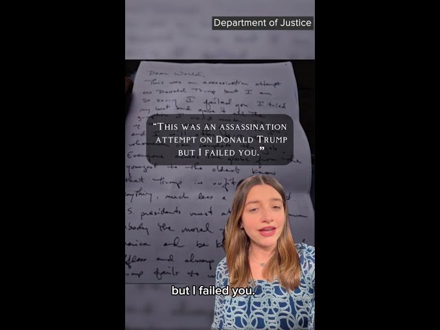 Feds reveal note written by would-be Trump assassin