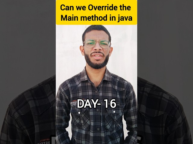 can we Override the main() method in java  #polymorphism #override #javahack #java