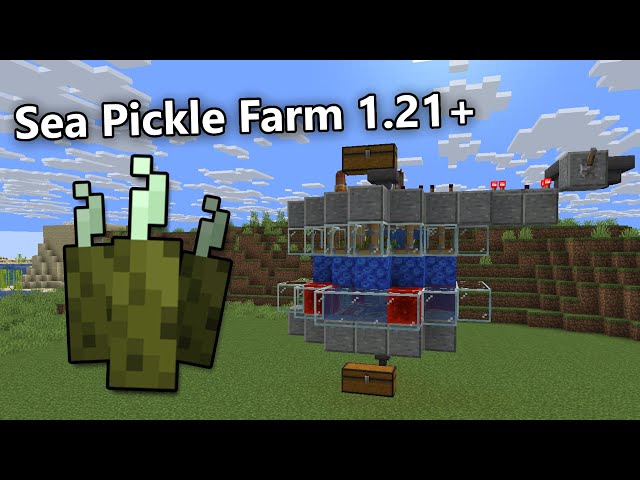 Easy Sea Pickle Farm - Works in Minecraft Java 1.21.11+