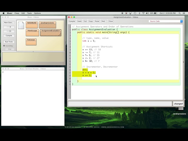 Java 1.4: Assignments and Operators