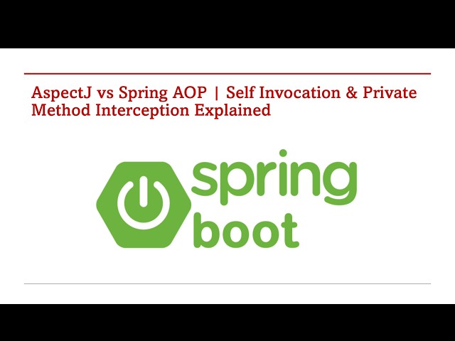 AspectJ vs Spring AOP | Self Invocation & Private Method Interception Explained​ - Part 6