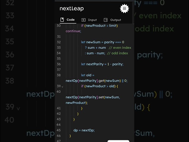 Maximum Product Subsequence with Alternating Sum | DP Interview Problem | JavaScript Solution