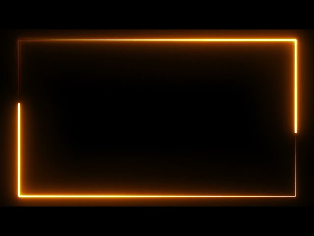 Royalty Free Golden Neon Lights Frame Animation Background Seamless Loop || No Copyright
