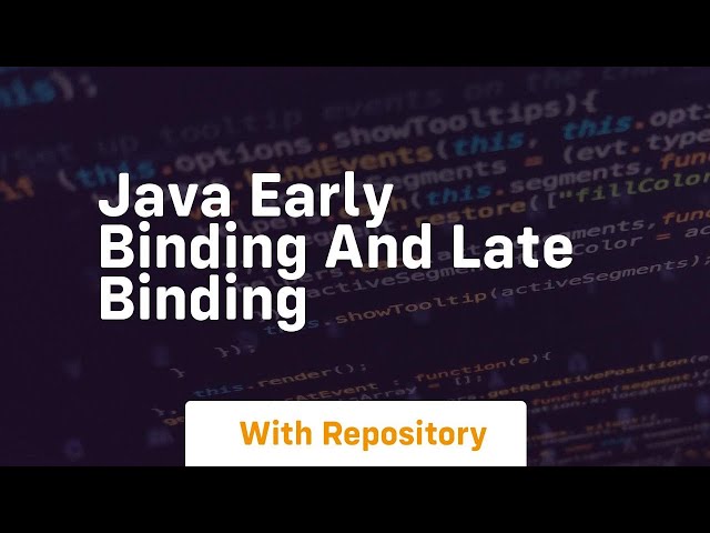 java early binding and late binding