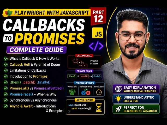 JavaScript Callbacks & Promises Explained 🔥 | Callback Hell, Promise.all, race, Async/Await| Part 12