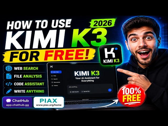 Use Kimi K3 AI for FREE in 3 Minutes! (No API Needed)